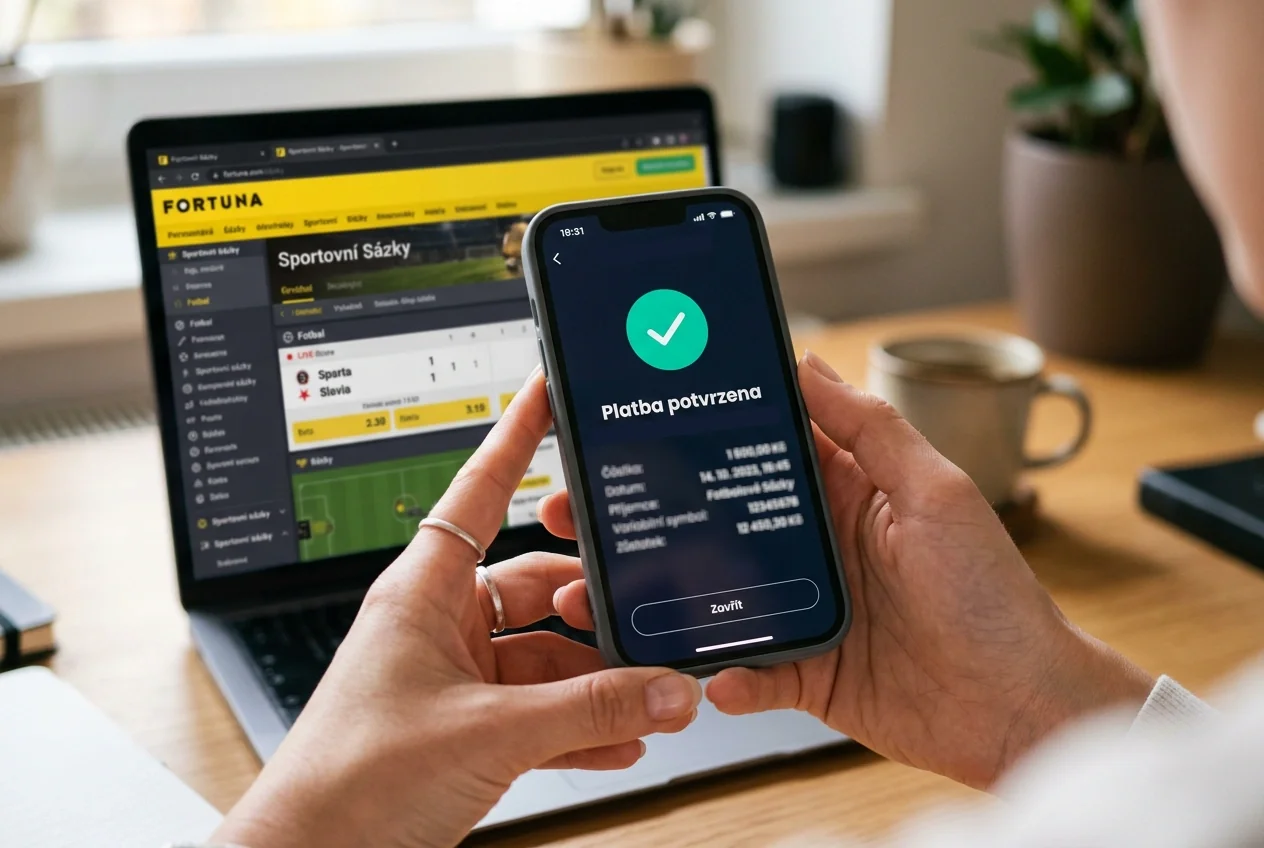 Postup vkladu přes Trustly u sázkové kanceláře - výběr banky a potvrzení platby přes internetové bankovnictví